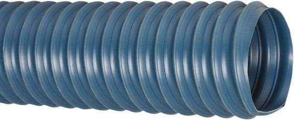 Flexaust - 10" ID, 1 Hg Vac Rating, 2.7 psi, PVC Vacuum & Duct Hose - 50' Long, Blue, 7.21" Bend Radius, 20 to 160°F - Makers Industrial Supply