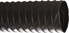 Flexaust - 4" ID, 29 Hg Vac Rating, 16 psi, Polyester Vacuum & Duct Hose - 25' Long, Black, 2.8" Bend Radius, -40 to 250°F - Makers Industrial Supply