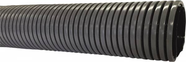 Flexaust - 1-1/4" ID, 29 Hg Vac Rating, 20 psi, Polyethylene Vacuum & Duct Hose - 50' Long, Gray, 2.4" Bend Radius, -40 to 140°F - Makers Industrial Supply