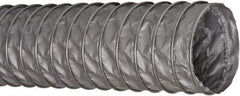 Flexaust - 9" ID, 4 Hg Vac Rating, 5.5 psi, Fiberglass Vacuum & Duct Hose - 25' Long, Silver, 6.3" Bend Radius, -65 to 550°F - Makers Industrial Supply