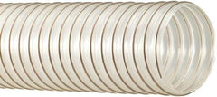 Flexaust - 2-1/2" ID, 29 Hg Vac Rating, 30 psi, Polyurethane Vacuum & Duct Hose - 25' Long, Clear, 2-1/2" Bend Radius, -65 to 225°F - Makers Industrial Supply