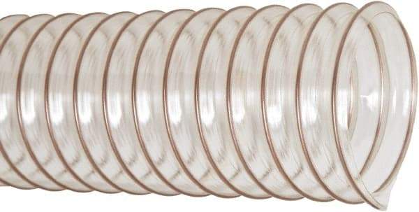 Flexaust - 4" ID, 24 Hg Vac Rating, 22 psi, Polyurethane Vacuum & Duct Hose - 25' Long, Clear, 3.8" Bend Radius, -65 to 225°F - Makers Industrial Supply