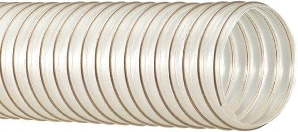 Flexaust - 100mm ID, 20 Hg Vac Rating, 25 psi, Polyurethane Vacuum & Duct Hose - 25' Long, Clear, 4" Bend Radius, -65 to 225°F - Makers Industrial Supply