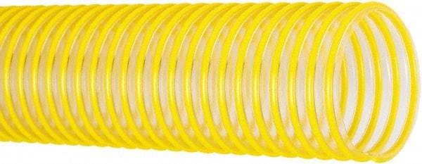 Flexaust - 3" ID, 26 Hg Vac Rating, 32 psi, Polyurethane Vacuum & Duct Hose - 25' Long, Yellow, 3.7" Bend Radius, -40 to 200°F - Makers Industrial Supply