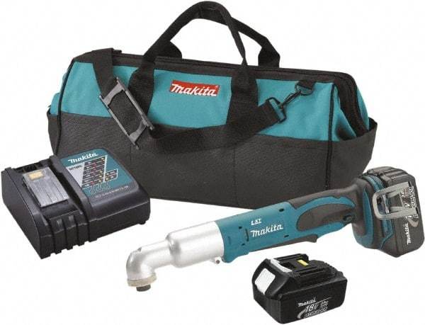 Makita - 18 Volt, 1/4" Drive, 530 In/Lb Torque, Cordless Impact Driver - Inline Handle, 2000 RPM, 2 Lithium-Ion Batteries Included - Makers Industrial Supply