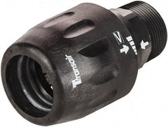 Transair - 1-1/2" ID, 40mm OD, Male Connector - Plastic, 232 Max psi, 1-1/2 Male NPT, 4-1/2" Long - Makers Industrial Supply