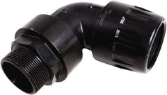 Transair - 7/8" ID, 25mm OD, 90° Male Elbow - Plastic, 232 Max psi, 3/4 Male NPT - Makers Industrial Supply