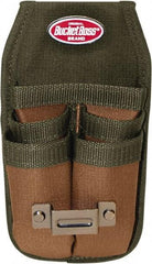 Bucket Boss - 1 Pocket Holster - Polyester, Brown & Green, 4-1/2" Wide x 9-1/2" High - Makers Industrial Supply