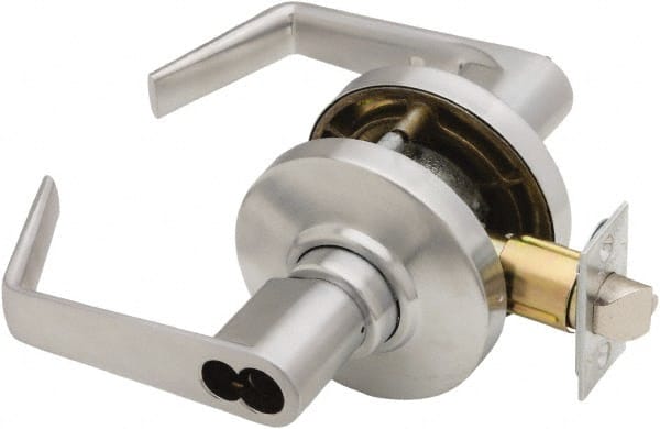 Schlage - Entrance Lever Lockset for 1-3/8 to 1-7/8" Thick Doors - Exact Industrial Supply