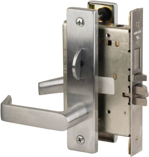 Schlage - Entrance Lever Lockset for 1-3/4" Thick Doors - Exact Industrial Supply