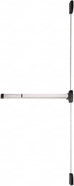 Falcon - Nonhanded, Medium Duty Vertical Rod - Satin Chrome Finish, 4" Max Door Width, Grade 1 - Makers Industrial Supply