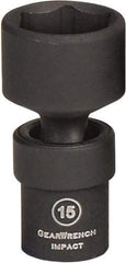 GearWrench - 3/8" Drive 15mm Deep Universal Impact Socket - 6 Points - Makers Industrial Supply