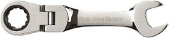 GearWrench - 11mm 12 Point Flexhead Combination Wrench - Chrome Vanadium Steel, Full Polish Finish - Makers Industrial Supply