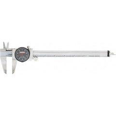 SPI - 0" to 8" Range, 0.001" Graduation, 0.1" per Revolution, Dial Caliper - Black Face, 1.97" Jaw Length, Accurate to 0.0015" - Makers Industrial Supply