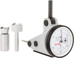 SPI - 0.06" Range, 0.0005" Dial Graduation, Vertical Dial Test Indicator - 1-3/16" White Dial, 0-15-0 Dial Reading, Accurate to 0.0012" - Makers Industrial Supply