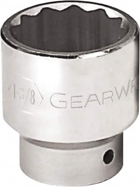 GearWrench - 2-3/8", 3/4" Drive, Standard Hand Socket - 12 Points, 3-1/16" OAL, Alloy Steel, Chrome Finish - Makers Industrial Supply