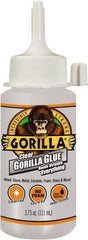 Gorilla Glue - 3.75 oz Bottle Clear All Purpose Glue - 10 min Working Time, 24 hr Full Cure Time, Bonds to Most Surfaces - Makers Industrial Supply