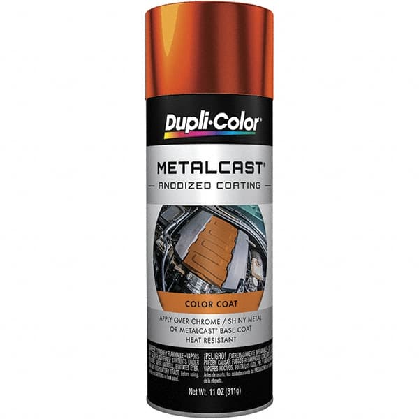 Dupli-Color - 11 oz Orange Anodized Automotive Heat Resistant Paint - Metallic Finish, 500°F Max Temp, Comes in Aerosol Can - Makers Industrial Supply