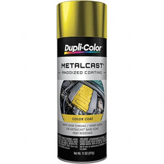 Dupli-Color - 11 oz Yellow Anodized Automotive Heat Resistant Paint - Metallic Finish, 500°F Max Temp, Comes in Aerosol Can - Makers Industrial Supply