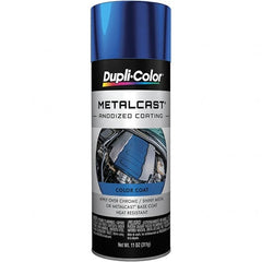 Dupli-Color - 11 oz Blue Anodized Automotive Heat Resistant Paint - Metallic Finish, 500°F Max Temp, Comes in Aerosol Can - Makers Industrial Supply