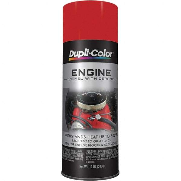 Dupli-Color - 12 oz Red Automotive Heat Resistant Paint - Gloss Finish, 500°F Max Temp, Comes in Aerosol Can - Makers Industrial Supply