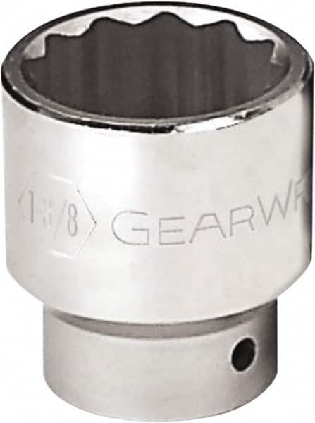 GearWrench - 1-9/16", 3/4" Drive, Standard Hand Socket - 12 Points, 2.48" OAL, Alloy Steel, Chrome Finish - Makers Industrial Supply