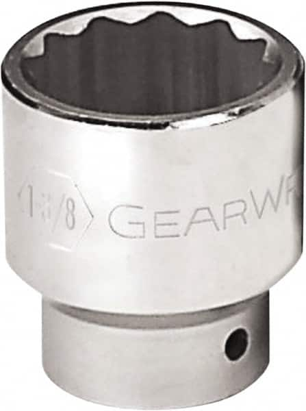 GearWrench - 2-1/16", 3/4" Drive, Standard Hand Socket - 12 Points, 2.95" OAL, Alloy Steel, Chrome Finish - Makers Industrial Supply