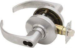 Classroom Lever Lockset for 1-3/8″ Thick Doors No Cylinder, 2-3/4″ Backset, Satin Chrome Finish