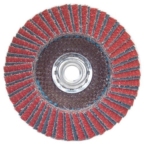 ‎7″ × 5/8″-11 60 Grit Type 27 Red Heat Flap Disc - Makers Industrial Supply