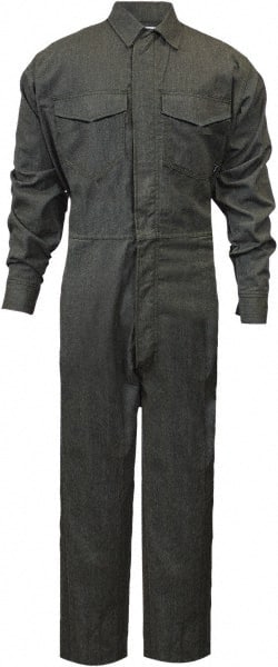 National Safety Apparel - Size 5XL Green HRC 2 Flame Resistant/Retardant Welding Coveralls - Exact Industrial Supply