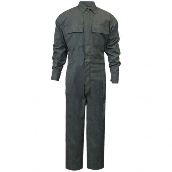 National Safety Apparel - Size 4XL Tall Green HRC 2 Flame Resistant/Retardant Coveralls - Exact Industrial Supply