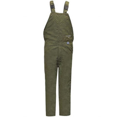 National Safety Apparel - Size XL Olive Green HRC 4 Arc Flash Flame Resistant/Retardant Bib Overalls - Exact Industrial Supply