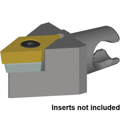 Kennametal - Neutral Cut, Size KM20, DC..150408 & DC..432 Insert Compatiblity, External Modular Turning & Profiling Cutting Unit Head - 30mm Head Length, Series KM Micro - Makers Industrial Supply