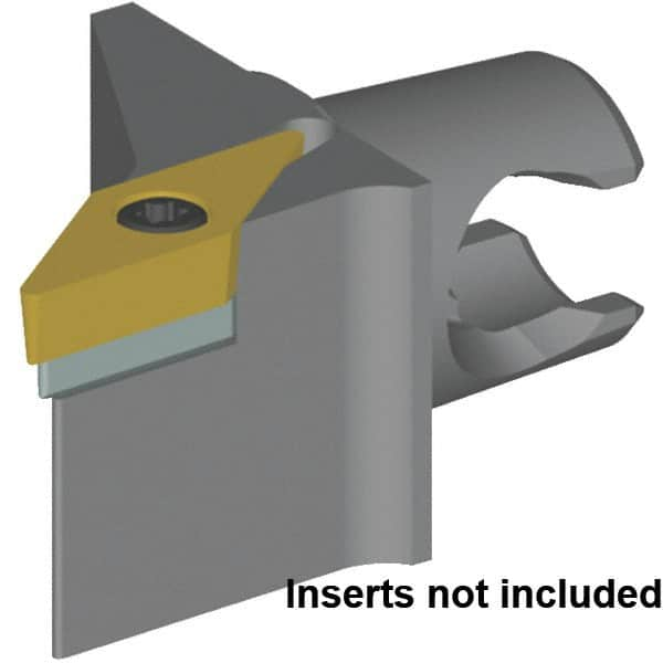 Kennametal - Left Hand Cut, Size KM25, VB.. 1604 & VB.. 332 Insert Compatiblity, External Modular Turning & Profiling Cutting Unit Head - 16mm Ctr to Cutting Edge, 30mm Head Length, Series KM Micro - Makers Industrial Supply