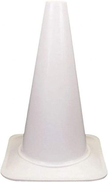 PRO-SAFE - 18" High, White Sport Traffic Cone - 12" Base Width, 2.5 Lb - Makers Industrial Supply