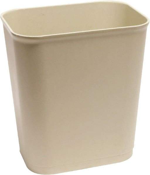 O-Cedar - 14 Qt Beige Rectangle Trash Can - Plastic, None Graphic, 12-1/2" High x 11" Long x 7-7/8" Wide, Lid Not Included - Makers Industrial Supply