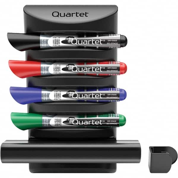 Quartet - Assorted Colors, Prestige 2 Connects Marker Caddy with Markers & Eraser - Includes 4 Chisel-Tip Markers, For Use with Dry Erase Marker Boards - Makers Industrial Supply