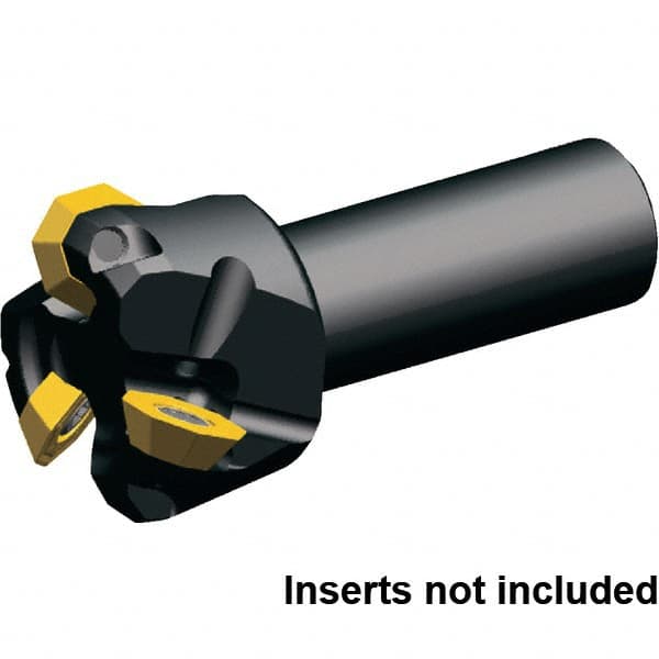 Kennametal - 3 Inserts, 32mm Cut Diam, 20mm Arbor Diam, 3.51mm Max Depth of Cut, Indexable Square-Shoulder Face Mill - 45° Lead Angle, 76mm High, OF.T06L5AF.N. Insert Compatibility, Through Coolant, Series KSOM Mini - Makers Industrial Supply