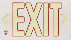 NMC - Exit, Plastic Exit Sign - 15-1/4" Wide x 8-1/4" High, Glow-in-the-Dark - Makers Industrial Supply