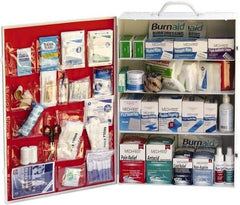 Medique - 1,145 Piece, 200 Person, Industrial First Aid Kit - 15" Wide x 5-1/2" Deep x 22" High, Metal Cabinet - Makers Industrial Supply