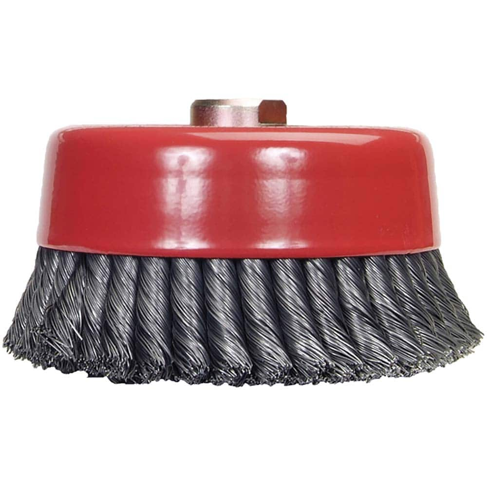 Norton - 6" Diam 5/8-11 Threaded Arbor Carbon Steel Fill Cup Brush - Makers Industrial Supply