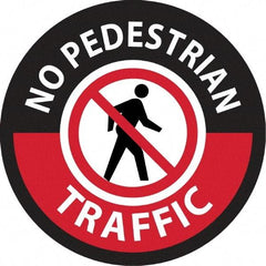 NMC - "No Pedestrian Traffic", 36" Long x 36" Wide, Sportwalk Safety Sign - Rectangle, 0.005" Thick, Use for Workplace/Safety - Makers Industrial Supply