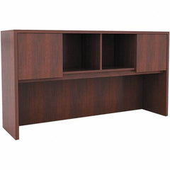 ALERA - 58.88" Long x 35-1/2" High x 15" Deep, Kneespace Credenza - Medium Cherry, Woodgrain Laminate - Makers Industrial Supply