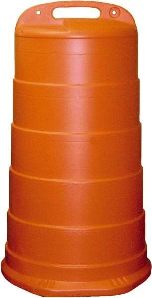 PRO-SAFE - 40" High x 36" Wide Reflective Channelizer Drum - High Density Polyethylene (HDPE), 10 Lbs, Orange - Makers Industrial Supply