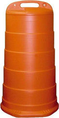 PRO-SAFE - 40" High x 36" Wide Reflective Channelizer Drum - High Density Polyethylene (HDPE), 10 Lbs, Orange - Makers Industrial Supply