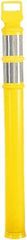 PRO-SAFE - 46" High x 4" Wide Reflective Delineator Post - High Density Polyethylene (HDPE), 3 Lbs, Yellow - Makers Industrial Supply