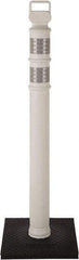 PRO-SAFE - 46" High x 4" Wide Reflective Delineator Post - High Density Polyethylene (HDPE), 3 Lbs, White - Makers Industrial Supply