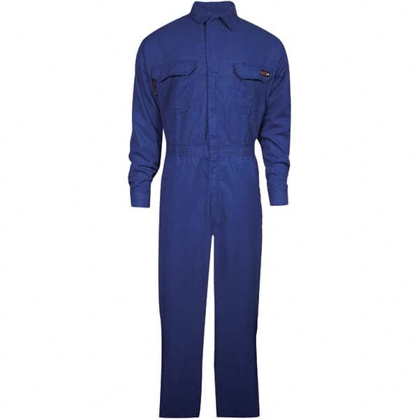 National Safety Apparel - Size S Tall Royal Blue HRC 2 Flame Resistant/Retardant Coveralls - Exact Industrial Supply