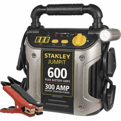 Stanley - 12 Volt Jump Starter - 300 Amps, 600 Peak Amps, 3 USB Power Ports - Makers Industrial Supply