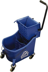 O-Cedar - 36 Qt Plastic Bucket & Wringer - 23" Long x 38" High x 14" Wide, Blue - Makers Industrial Supply